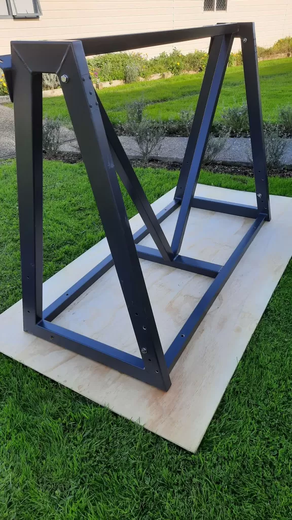 Custom aluminium A-frame base built for a trailer